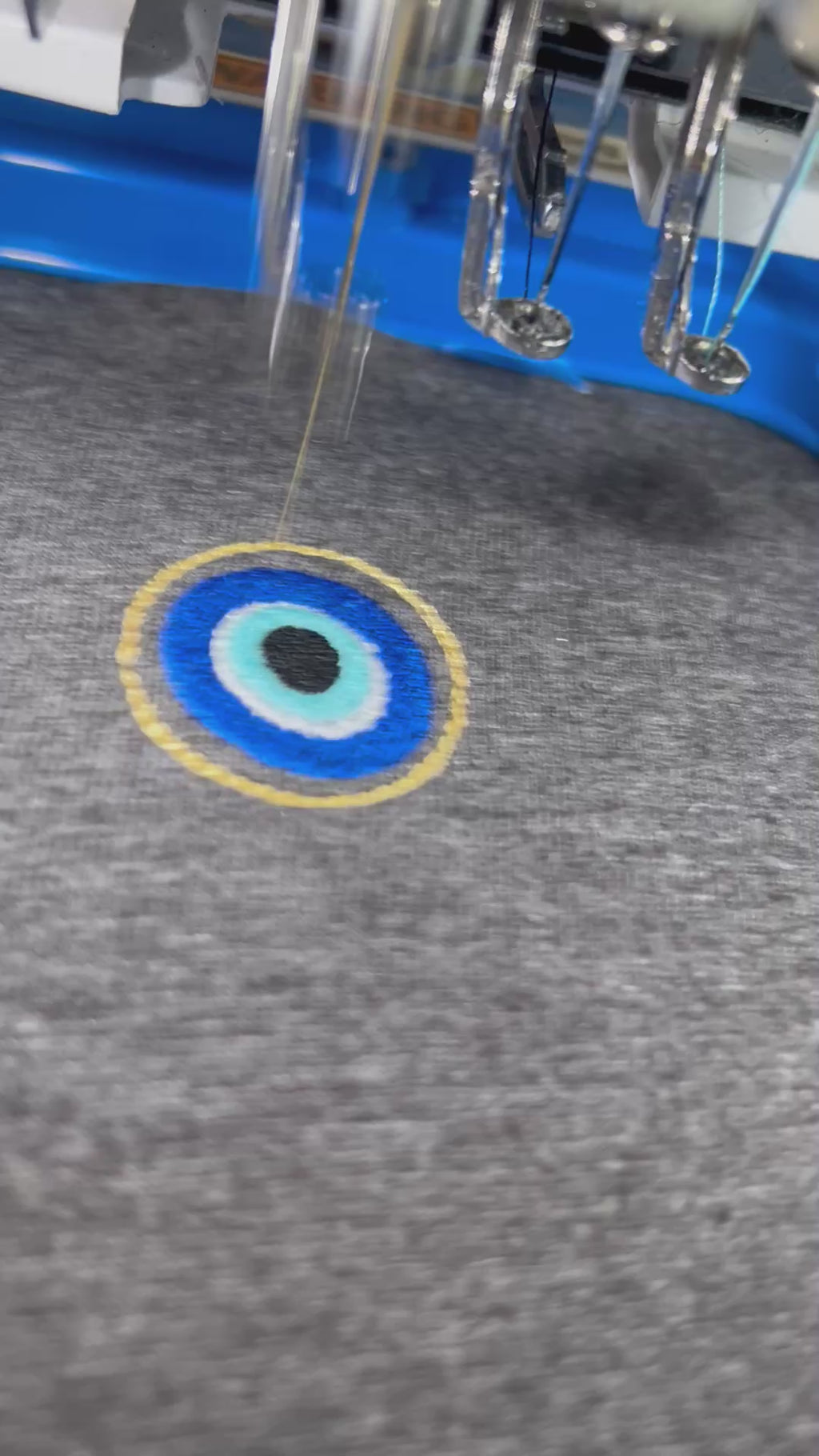 Evil Eye protection Tee- embroidered with sun detail -minimal