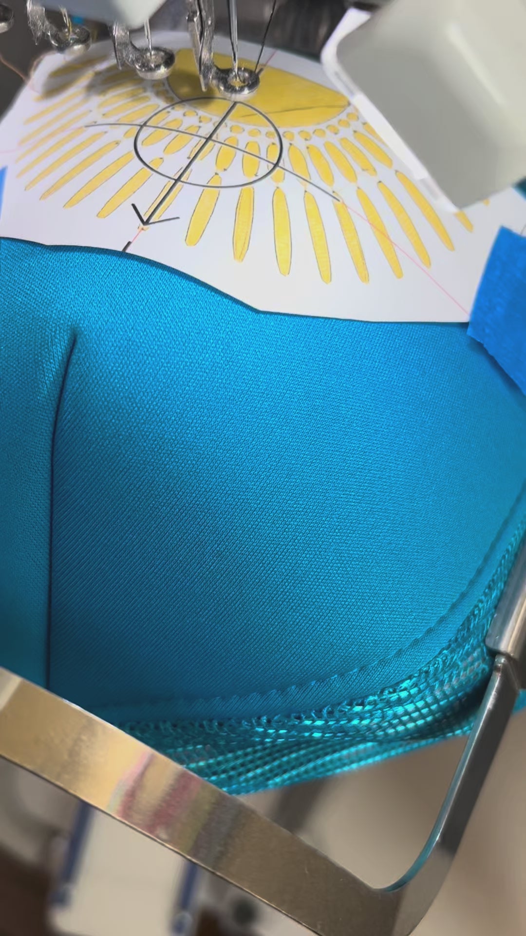 Golden Sunrise Embroidered Foam Trucker Hat